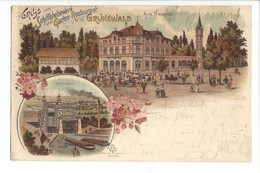 30842 -Grunewald Gruss Vom Schiffshebewerk Und Garten Restaurant 1899 - Grunewald