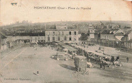 CPA - France - Montataire - Place Du Marché - Vandenhoven - Oblitéré Montataire 1932 - Marché - Animé - - Montataire