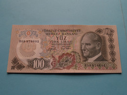 100 ( Yüz ) Türk Lirasi - 1970/76 () Türkiye Cumhuriyet Merkez Bankasi ( For Grade, Please See Photo ) UNC ! - Turquia