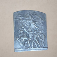 Plaque Commémorative Bronze Argenté, La Marseillaise D'après Rude, 133g - Professionnels / De Société