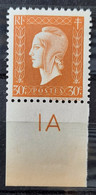France 1945 N°683 Avec Numero 1A  **TB - 1944-45 Maríanne De Dulac