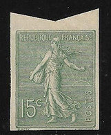 France Non Dentelé N° 130g**, 15c Semeuse. Cote 425€. - 1872-1920