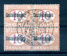 1922 COSTANTINOPOLI Segnatasse N.1 10 Centesimi Con Bollo Postale Di Controllo Completo, Linguellato * - European And Asian Offices