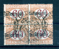 1922 COSTANTINOPOLI Segnatasse N.3 60 Centesimi Con Bollo Postale Di Controllo Completo, Usati - Europese En Aziatische Kantoren