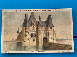 Chocolat GUÉRIN-BOUTRON Image -Chromo Ancienne - Château D’O    (Orne - Chocolat