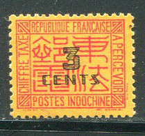 INDOCHINE- Taxe Y&T N°63- Neuf Avec Charnière * - Postage Due