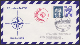 PU98 C1/01 "25 Jahre NATO", Kleine Auflage - Enveloppes Privées - Oblitérées