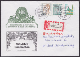 PU 290 Y B2/38, Dek. Umschlag Mit Zusatzfr. Als R-Brief - Enveloppes Privées - Oblitérées