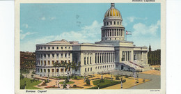 CUBA   1951  HABANA CAPITOLIO     Timbre Sur Lettre - Brieven En Documenten