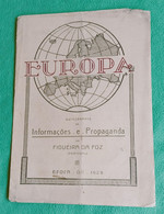 Figueira Da Foz - Revista "Europa" Nº 12 De 1 De Outubro De 1925 - Publicidade - Comercial. Coimbra. Portugal. - General Issues