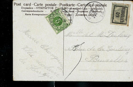 Carte Fantaisie; PREO  Bruxelles 09  - Taxé BRUXELLES  1909 - Andere & Zonder Classificatie