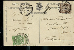 Arte-vue; De France - Taxé à BXL 1910 - Autres & Non Classés