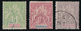 Réunion N°46/48 - Oblitéré - TB - Used Stamps