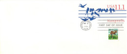 PAP Usa 1991 Oiseau Hirondelles Sur Fil électrique - Zwaluwen