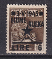 OCCUPAZIONE JUGOSLAVIA - FRANCOBOLLO NUOVO SOPRASTAMPA FIUME RIJEKA 3-V-45 - Fiume & Kupa