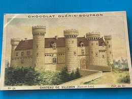Chocolat GUÉRIN-BOUTRON Image -Chromo Ancienne - Chateau De Villebon ( Eure-et-Loir) - Cioccolato