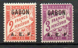 Col32 Colonie Gabon Taxe N° 10 & 11 Neuf X MH Cote : 12,00 € - Postage Due