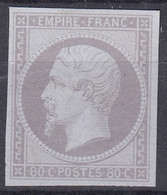 FRANCE : ESSAI DU NAPOLEON III 80c GRIS LILAS NEUF SANS GOMME - COTE 75 € - Proofs, Unissued, Experimental Vignettes