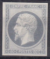 FRANCE : ESSAI DU NAPOLEON III 80c GRIS NEUF SANS GOMME - COTE 75 € - Probedrucke, Nicht Ausgegeben, Experimentelle Vignetten