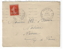 PARIS 7 R Des Archives Ob Meca GARCIA 24 4 1914 10c Semeuse Yv 138 - 1906-38 Semeuse Con Cameo