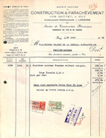 Huy - SA De Construction & Parachèvement Fonderie De Fer & Cuivre 1936 + Timbres - 1900 – 1949
