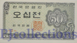 SOUTH KOREA 50 JEON 1962 PICK 29a UNC - Korea, Zuid