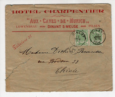 ENVELOPPE - Hôtel CHARPENTIER - Aux Caves De Munich - DINANT Sur Meuse - Levensmiddelen