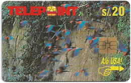 Peru - Telepoint - Guacamayos Birds, (''Panamericana'' Reverse), 20Sol, Used - Peru