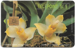 Peru - Telepoint - Stenia Caudata Flower (Yompian Reverse), 5Sol, Used - Peru
