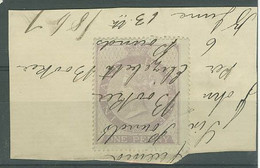 Great Britain 1867 Victoria One Penny Revenue Stamp On Piece Grande Bretagne Timbre Fiscal 1867 - Fiscaux
