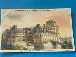 Chocolat GUÉRIN-BOUTRON Image -Chromo Ancienne - Château De Villandry  (Indre Et Loire  ) - Chocolate