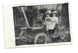 ⭐carte Photo Famille Posant Dans Un Vehicule Ancien⭐ - Altri & Non Classificati