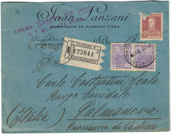 Argentine - Argentina - Buenos Aires - Lettre Avion Recommandée Pour Palmanova (Italie) - Divers Cachets + Cire - 1930 - Briefe U. Dokumente