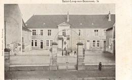 SAINT LOUP SUR SEMOUSE HOTEL DE VILLE ET STATUE MARQUISET 1905 - Saint-Loup-sur-Semouse