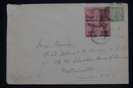 INDES ANGLAISES - Enveloppe Avec Armoiries Au Verso Pour Westminster - L 137638 - 1911-35 King George V