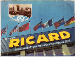 Livre PACA - Calendrier Société RICARD (avec Une Photo Camargue) 1982 - Formato Grande : 1981-90