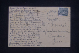 FRANCE - Mercure 2ct Seul Sur Carte Postale De Rodez Pour Condom - L 137642 - 1921-1960: Modern Period