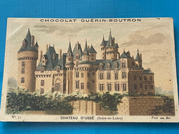 Chocolat GUÉRIN-BOUTRON Image -Chromo Ancienne - Château D’Ussé ( Indre Et Loire ) - Cioccolato