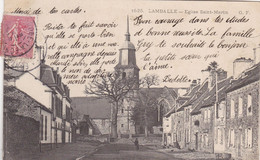 Delcampe - 22. LAMBALE. CPA. EGLISE SAINT MARTIN. ANNEE 1904 + TEXTE - Lamballe