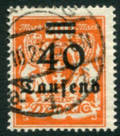 DANZIG 1923 40 T.  On 200 Mk. Cancelled With Forged Postmark.  Michel 158 - Gebraucht