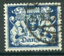 DANZIG 1923 Small Arms 100,000 Mk. Postally Used.  Michel 155,  Infla Expertised - Afgestempeld