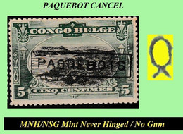 1909 * BELGIAN CONGO / CONGO BELGE = COB MH 050 GREEN MATADI (Plural) STAMP WITH FRAME [ NO GUM ] - Nuevos