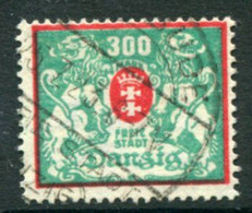 DANZIG 1923  Small Arms 300 Mk. Postally Used With Heubude Postmark.  Michel 130,  Infla Expertised - Afgestempeld