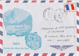 Lettre Par Avion Illustrée Obl. Poste Aux Armées Le 18/6/70 Sur TP FM N° 13 "drapeau" Pour Antibes - Covers & Documents