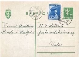 Norway 1946  Letter Card With Imprinted Lion 10øre +- Crown Prince Olav  In Uniform- Mi 313 - Cartas & Documentos