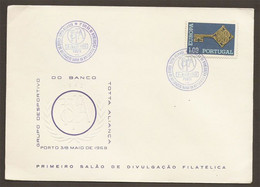 Portugal Cachet Commémoratif Expo Philatelique Banque Totta Aliança 1968 Event Postmark Totta Bank - Maschinenstempel (Werbestempel)