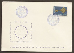 Portugal Cachet Commémoratif Expo Philatelique Banque Totta Aliança 1968 Event Postmark Totta Bank - Flammes & Oblitérations