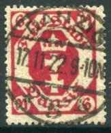DANZIG 1922 Arms 6 Mk. Postally Used.  Michel 109,  Infla Expertised - Gebraucht