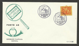 Portugal Cachet Commemoratif Expo Philatelique Porto 1968 Philatelic Expo Event Postmark - Postal Logo & Postmarks