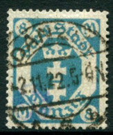 DANZIG 1922 Arms 8 Mk. Postally Used.  Michel 105,  Infla Expertised - Afgestempeld